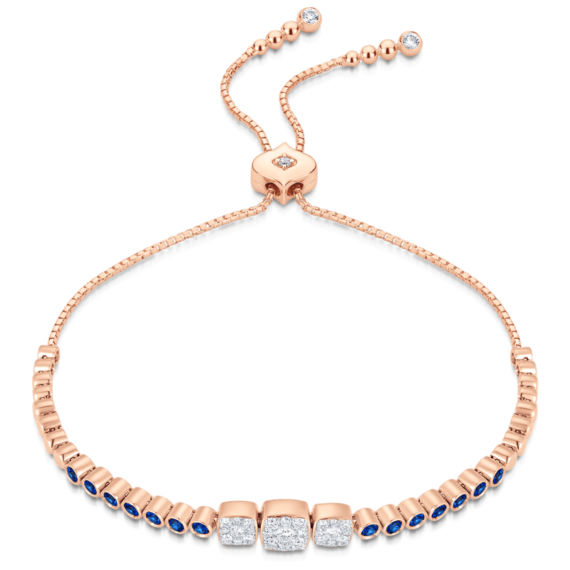 Adira Sapphire & Cushion Cluster Bracelet