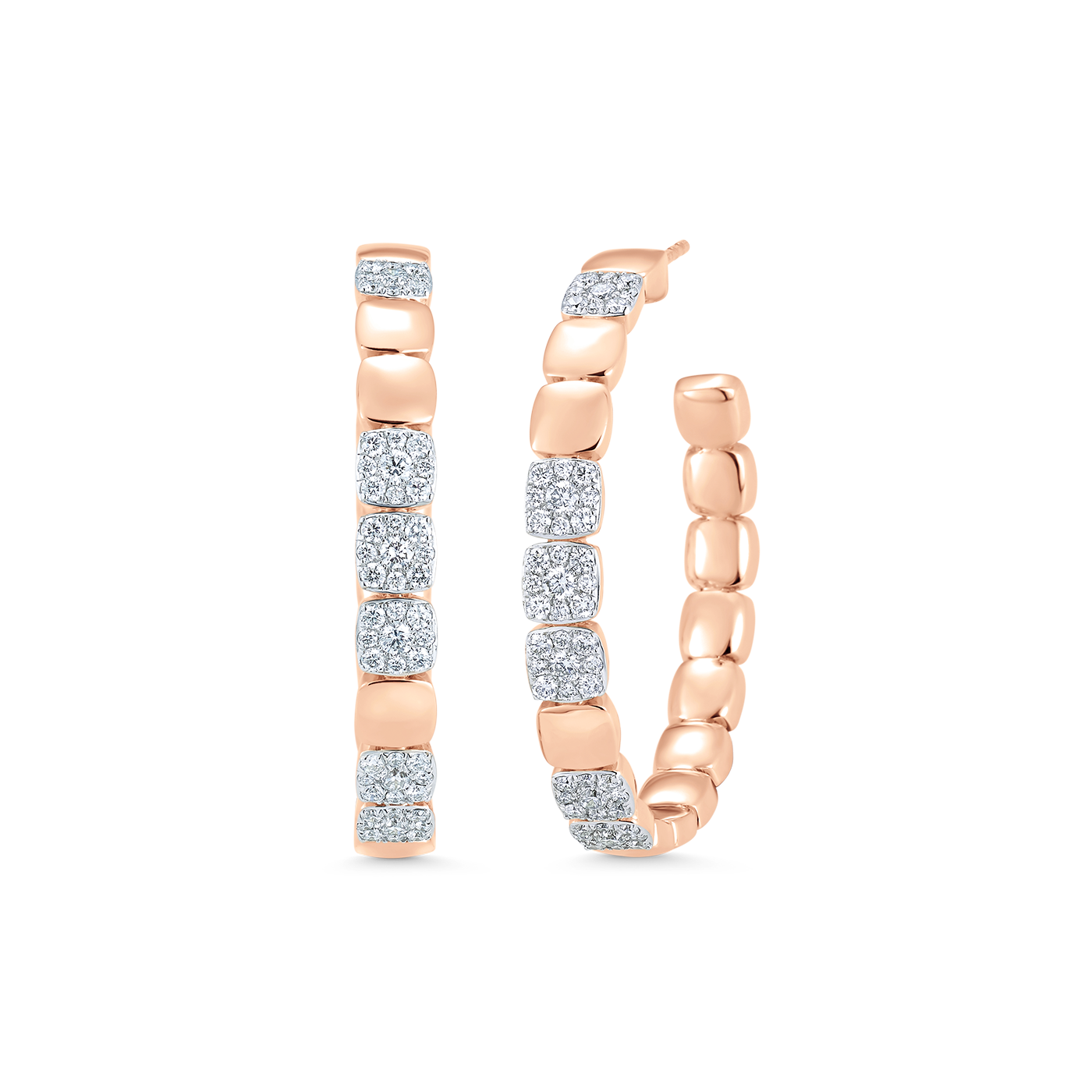 Adira Illusion Cluster Beaded Hoop Earrings