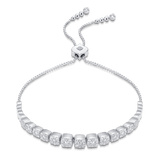 Adira Cushion Cluster Diamond Bolo Bracelet