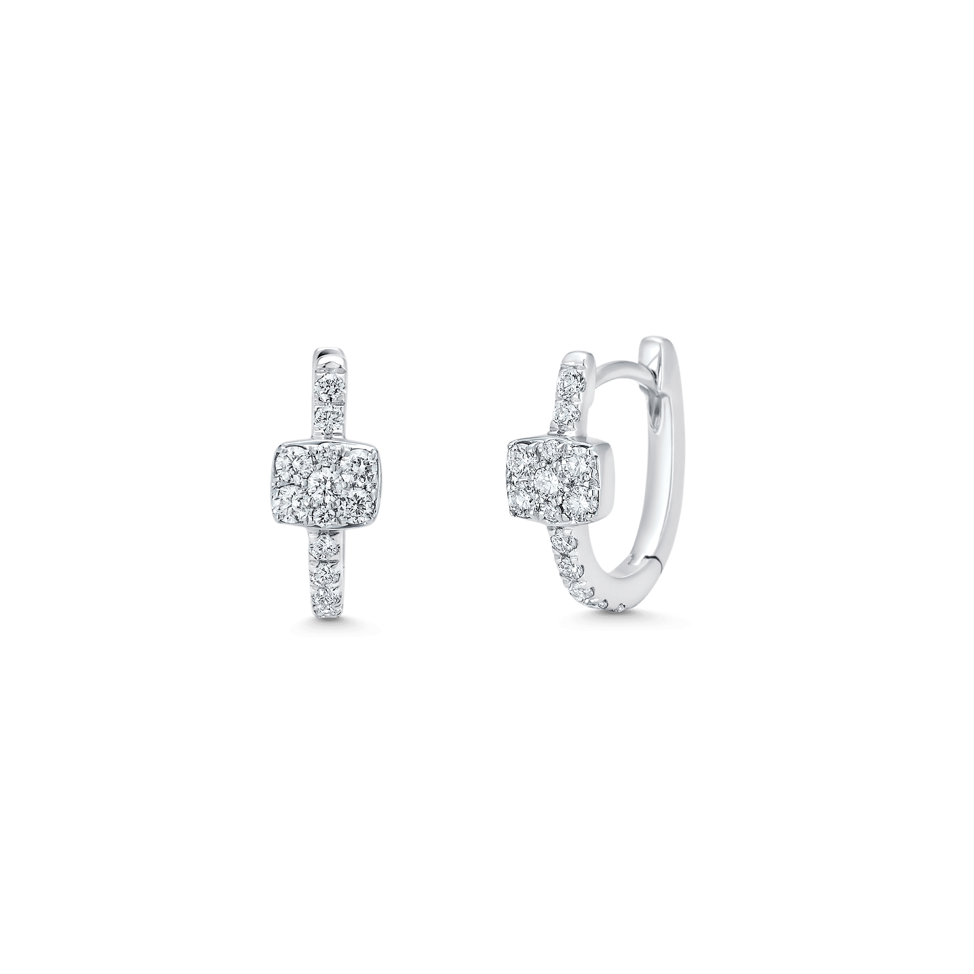 Adira Illusion Emerald Huggie Earring