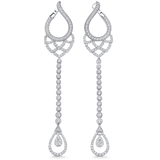Brut Petal Drop Diamond Chandelier Earrings
