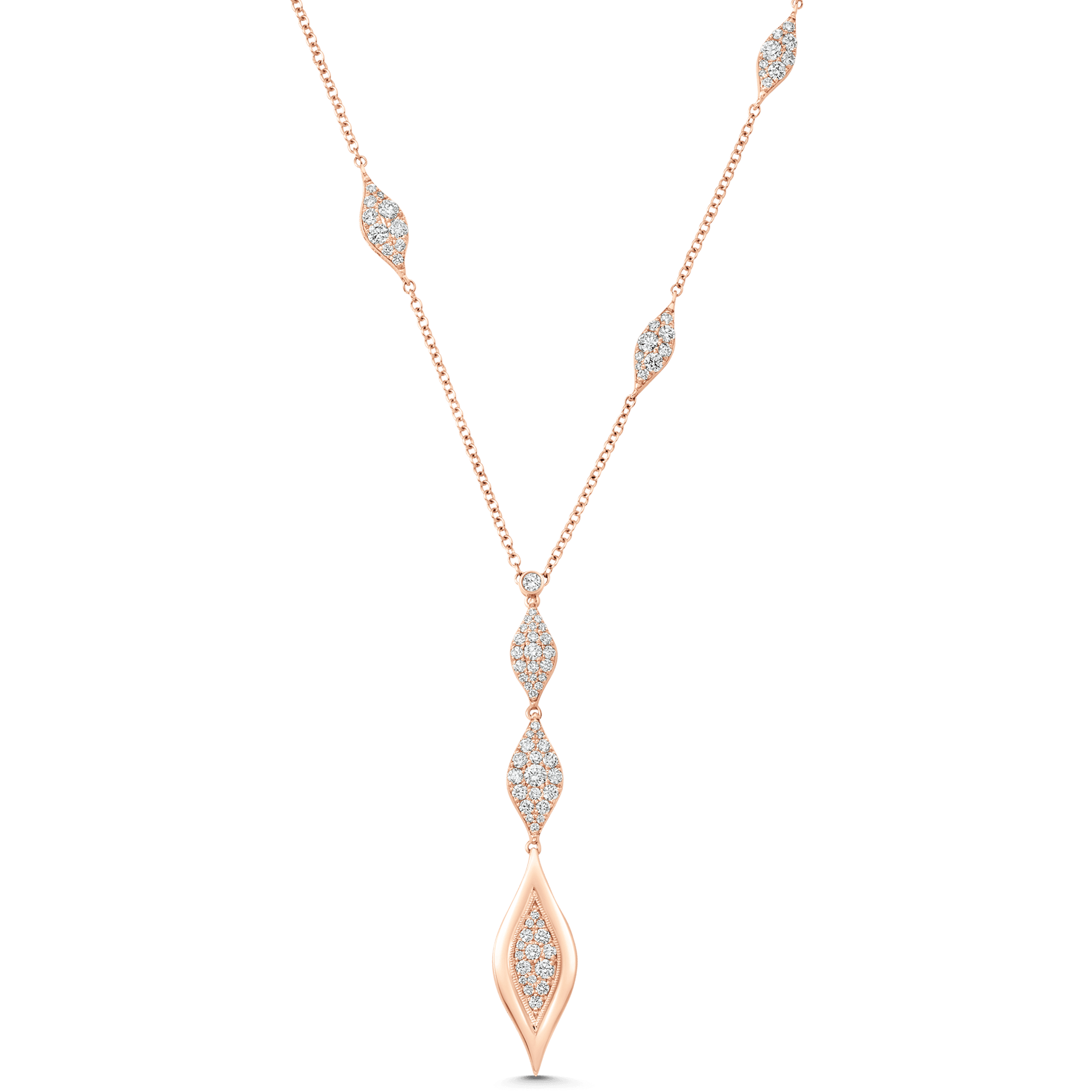 Donna Pave Diamond Drop Necklace