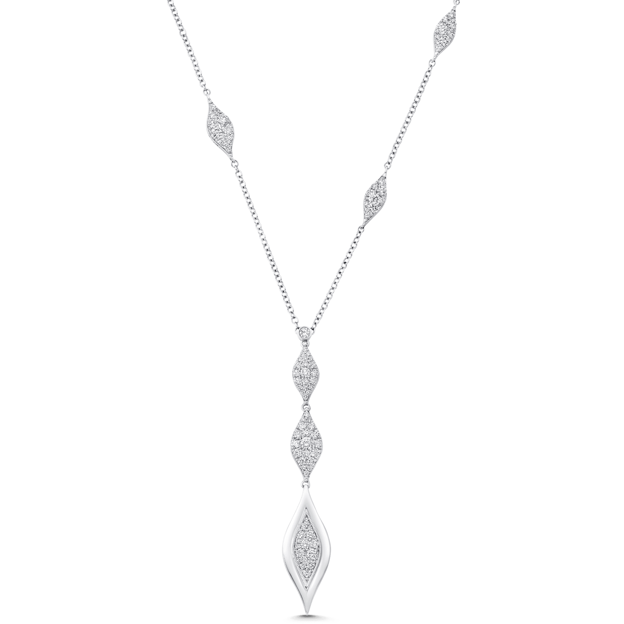 Donna Pave Diamond Drop Necklace