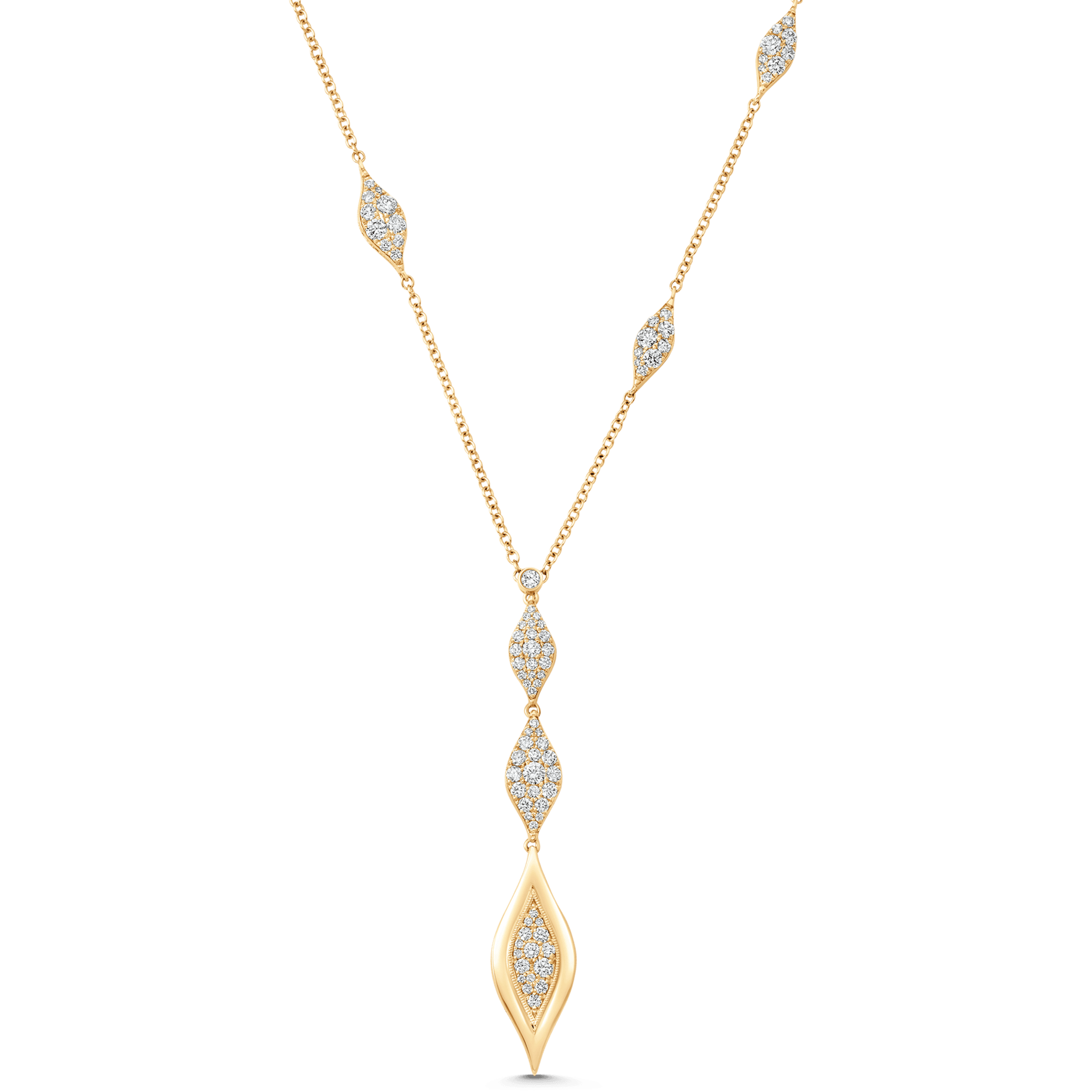 Donna Pave Diamond Drop Necklace