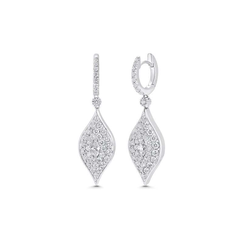 Large diamond drop earrings deals