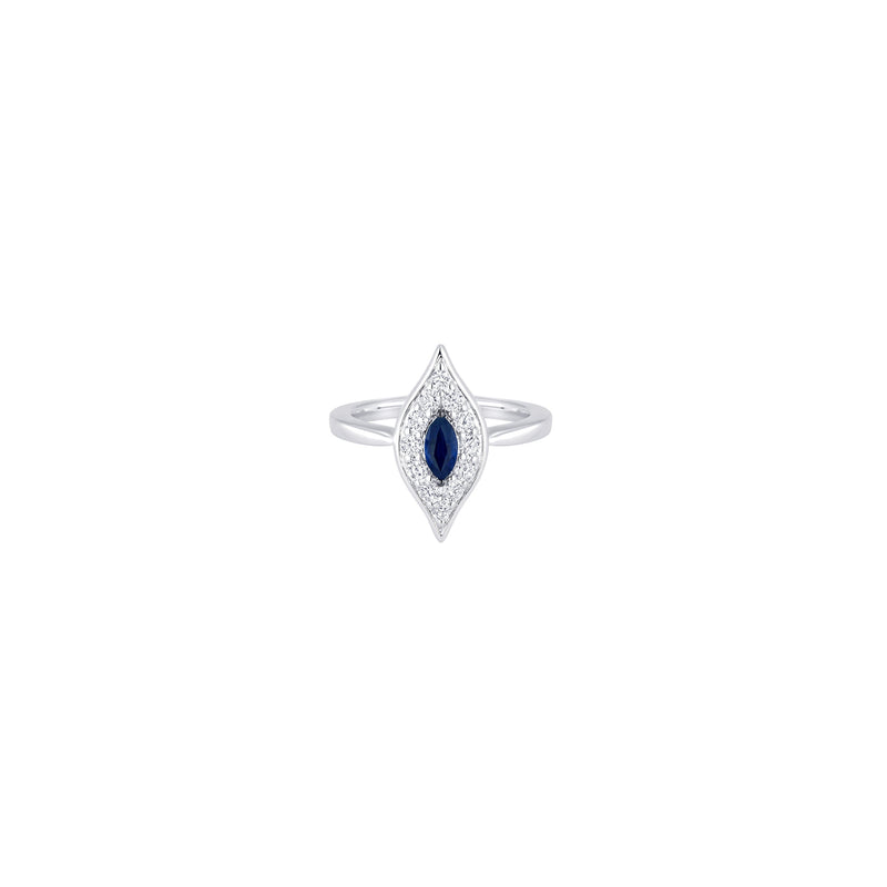 Donna Blue Sapphire Marquis Ring