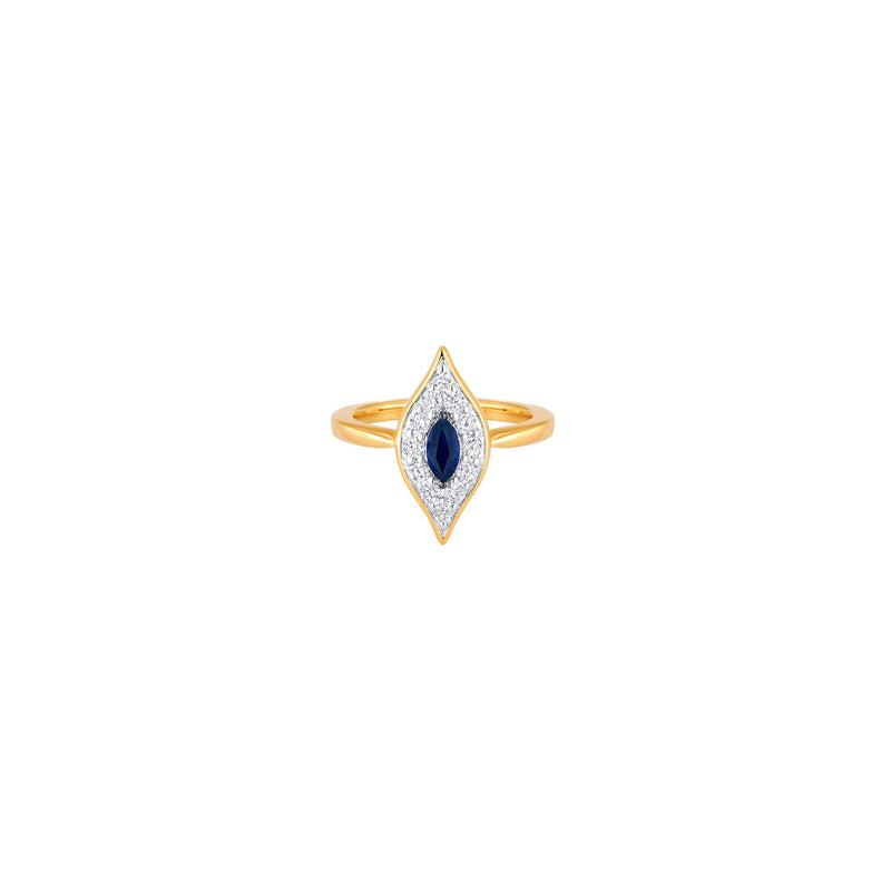 Donna Blue Sapphire Marquis Ring