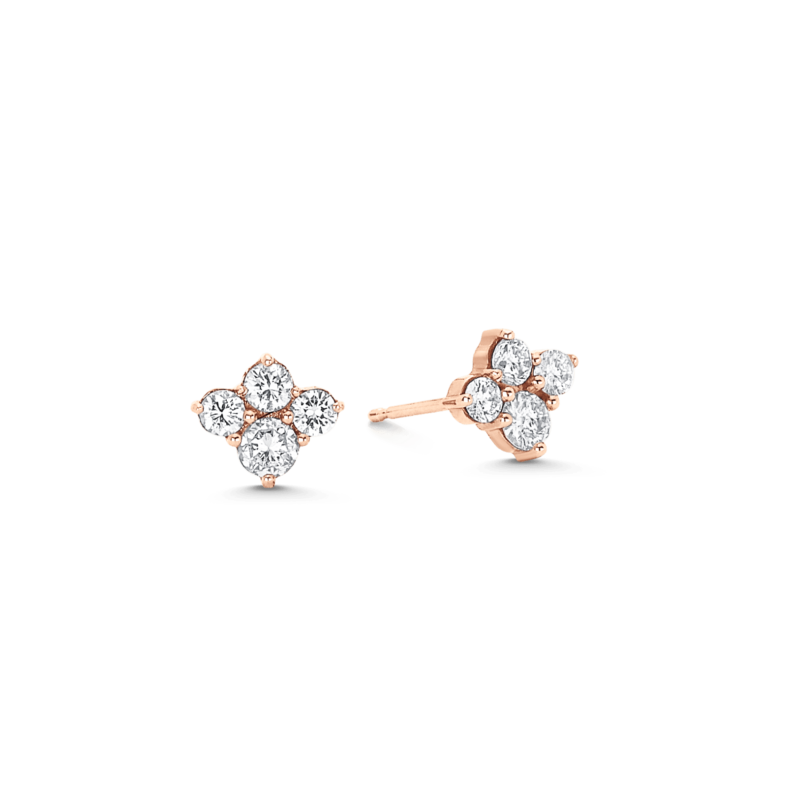 Dujour Four Diamond Cluster Stud Earring