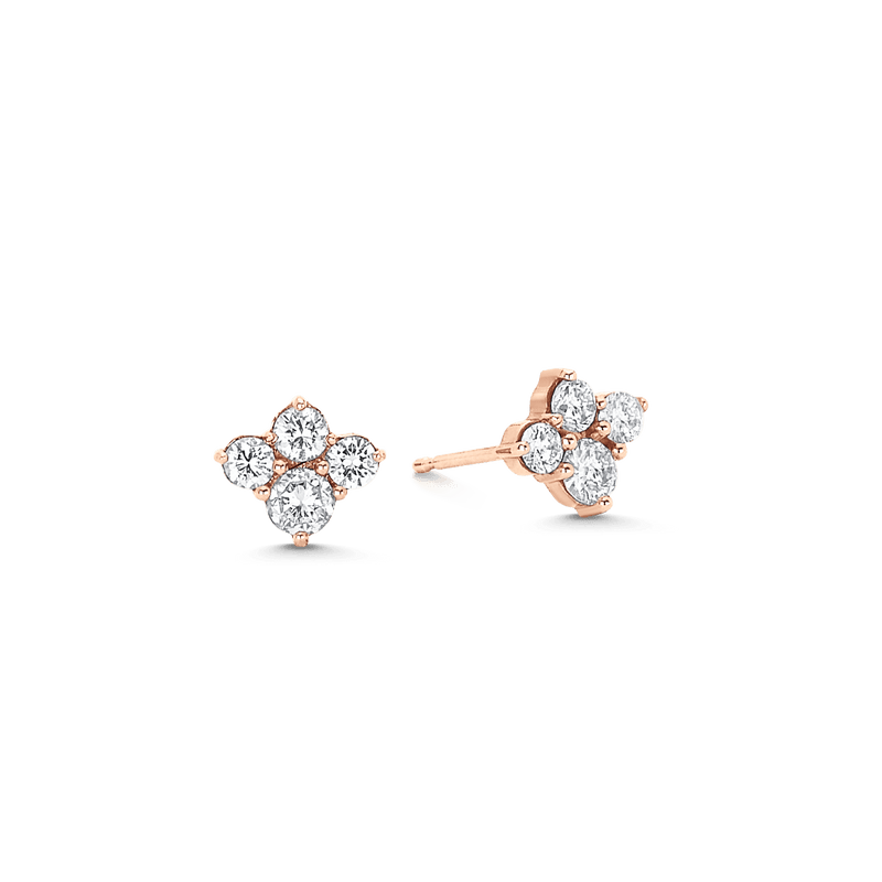Dujour Four Diamond Cluster Stud Earring | Designer Fine Jewelry by ...