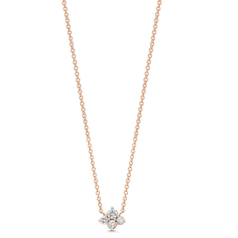 Dujour Diamond Cluster Necklace