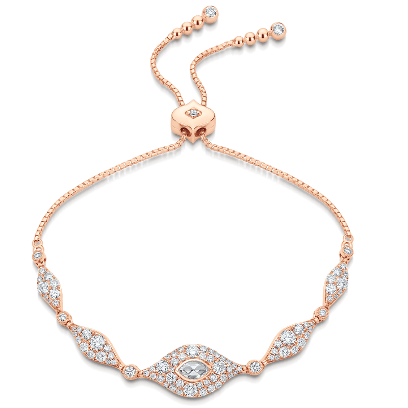 Donna Rose Cut Diamond Bolo Bracelet