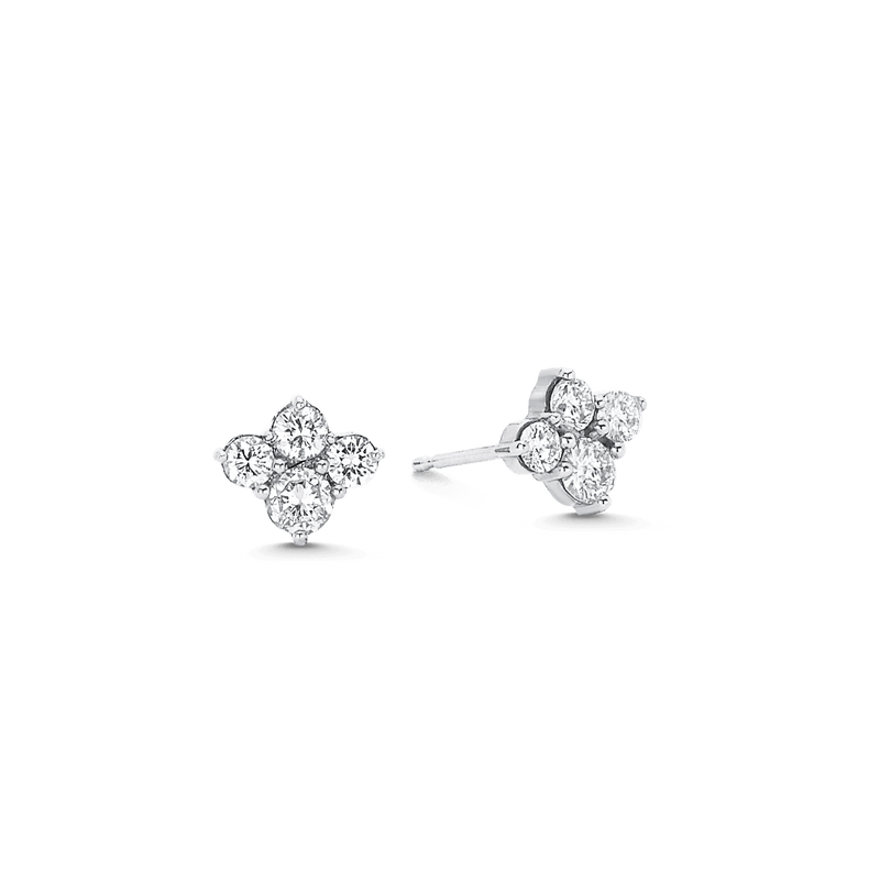 Dujour Four Diamond Cluster Stud Earring