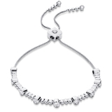 Isadora Bezel & Bead Diamond Bolo Bracelet