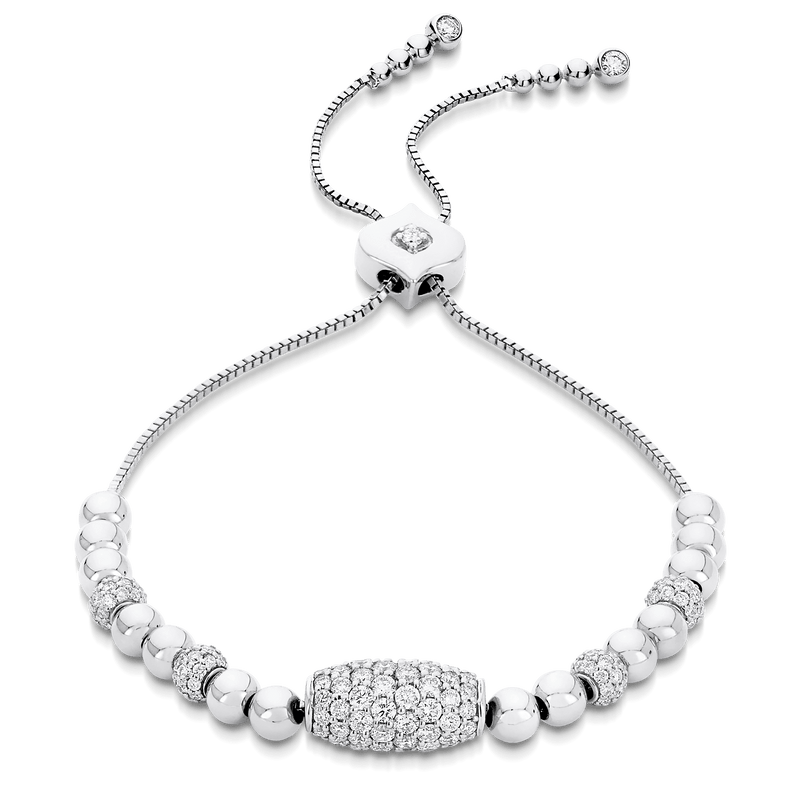 Isadora Cali Oval Diamond Bead Bolo Bracelet