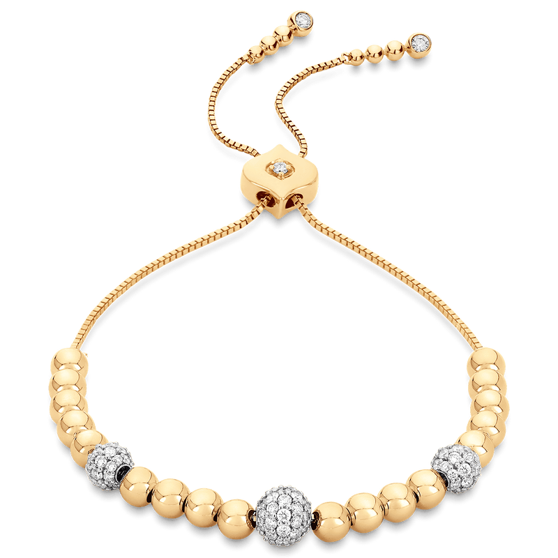Isadora Cali Round Diamond Bead Bolo Bracelet