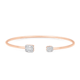 Illusion Emerald Bangle Cuff Bracelet