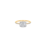 Illusion Baguette Diamond Pinky Ring