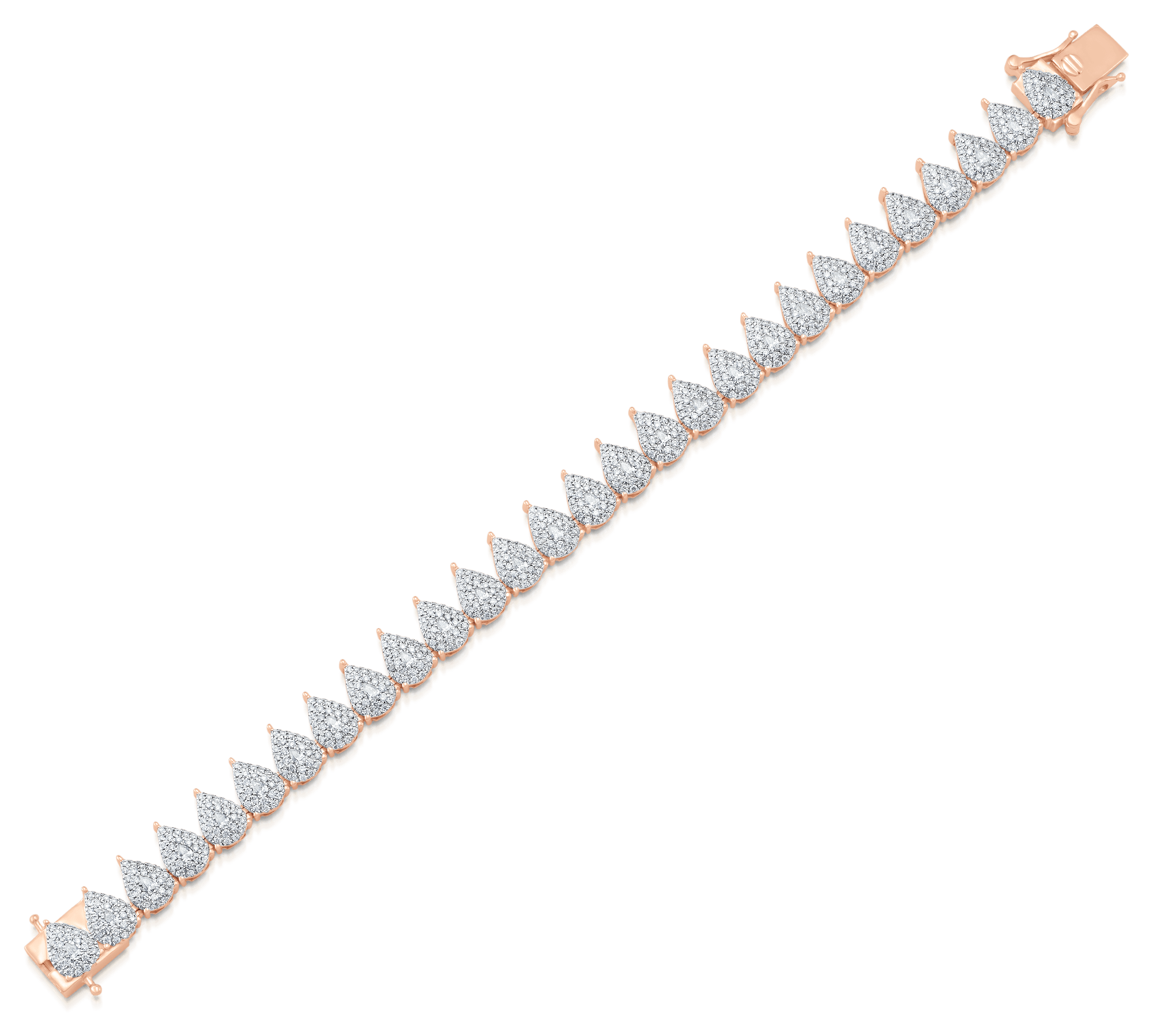 Illusion Pear Petite Diamond Bracelet