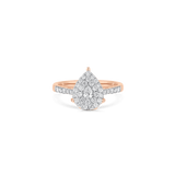 Illusion Pear Diamond Ring