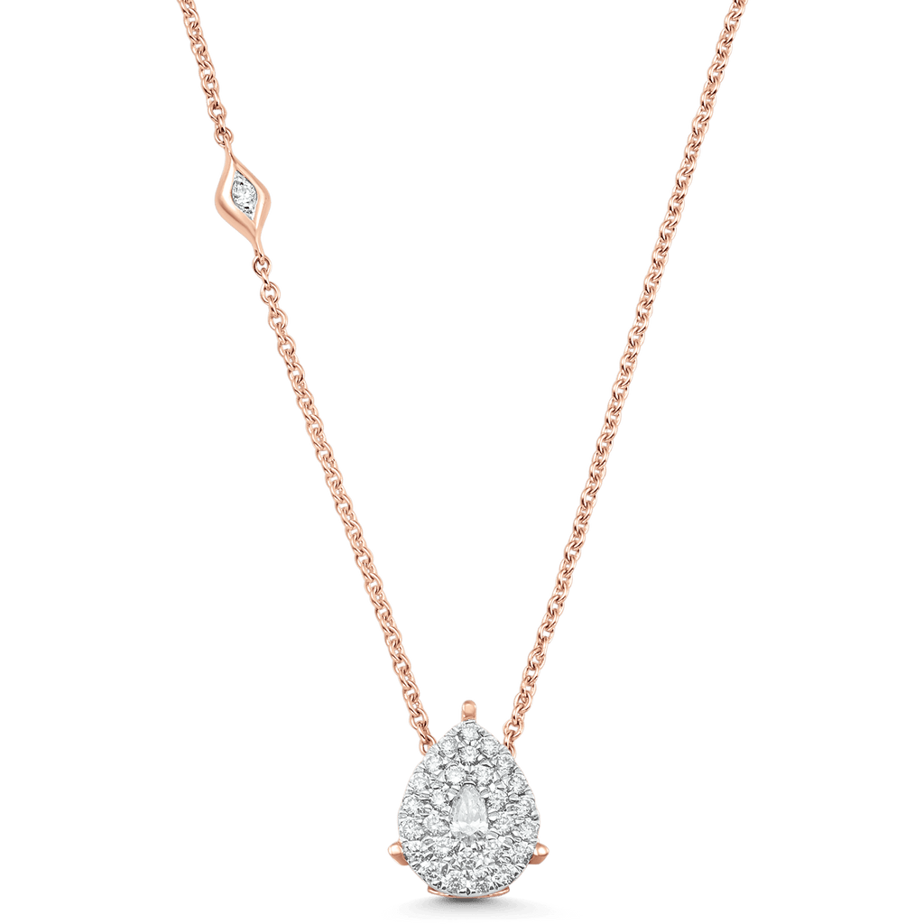 Illusion Pear Shaped Diamond Pendant Necklace | Designer Fine Jewelry ...