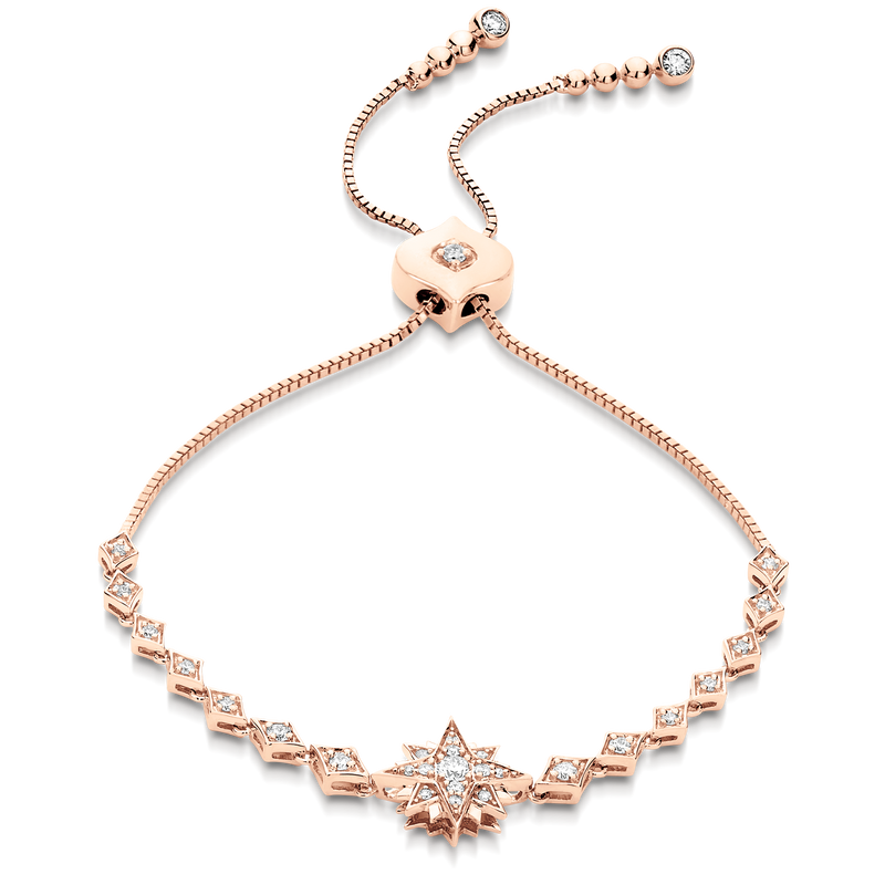 Illusion Star Diamond Bracelet in Rose Gold
