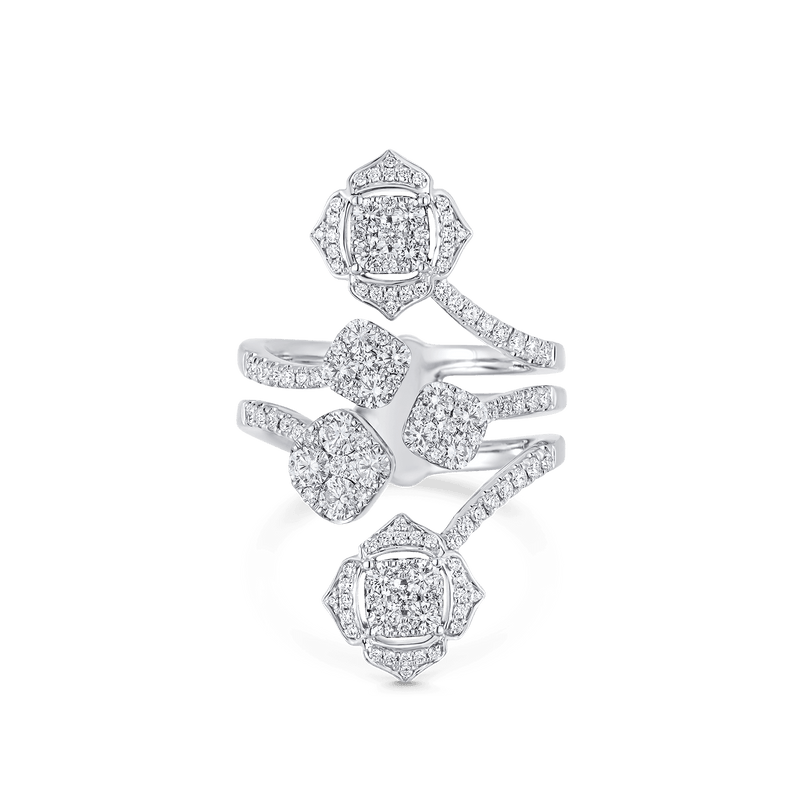 Leela 5 Cluster Cushion Diamond Ring