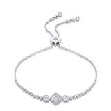 Leela Cushion Bezel Set Diamond Bolo Bracelet