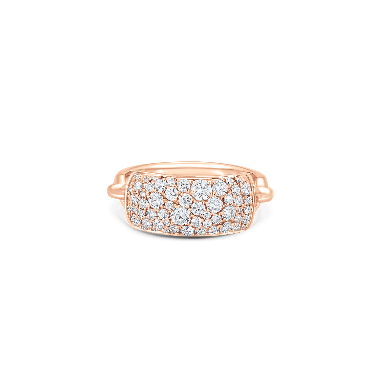 Lucia Pave Diamond Bar Tag Ring