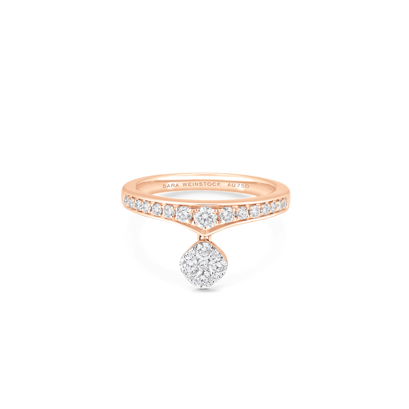 Lucia Cushion Shaped Diamond Cluster Taj Ring