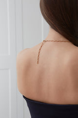 Lucia Gold Link Diamond Lined Necklace