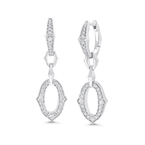 Lucia Gold Link Diamond Drop Earrings