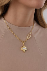 Lucia Outline Gold Necklace