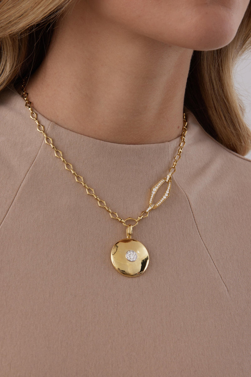 Alexa Leigh Circle Locket Ball Chain Necklace on Marmalade | The Internet's  Best Brands