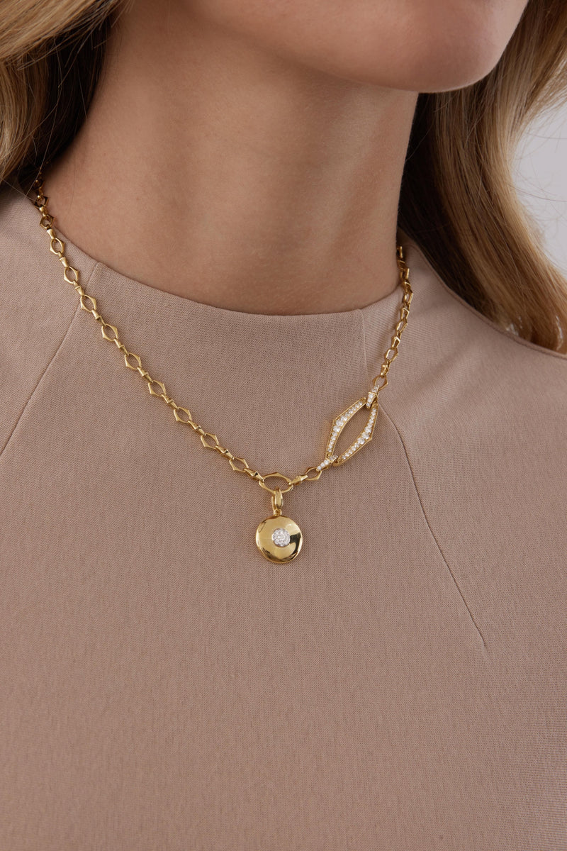 Lucia Outline Gold Necklace