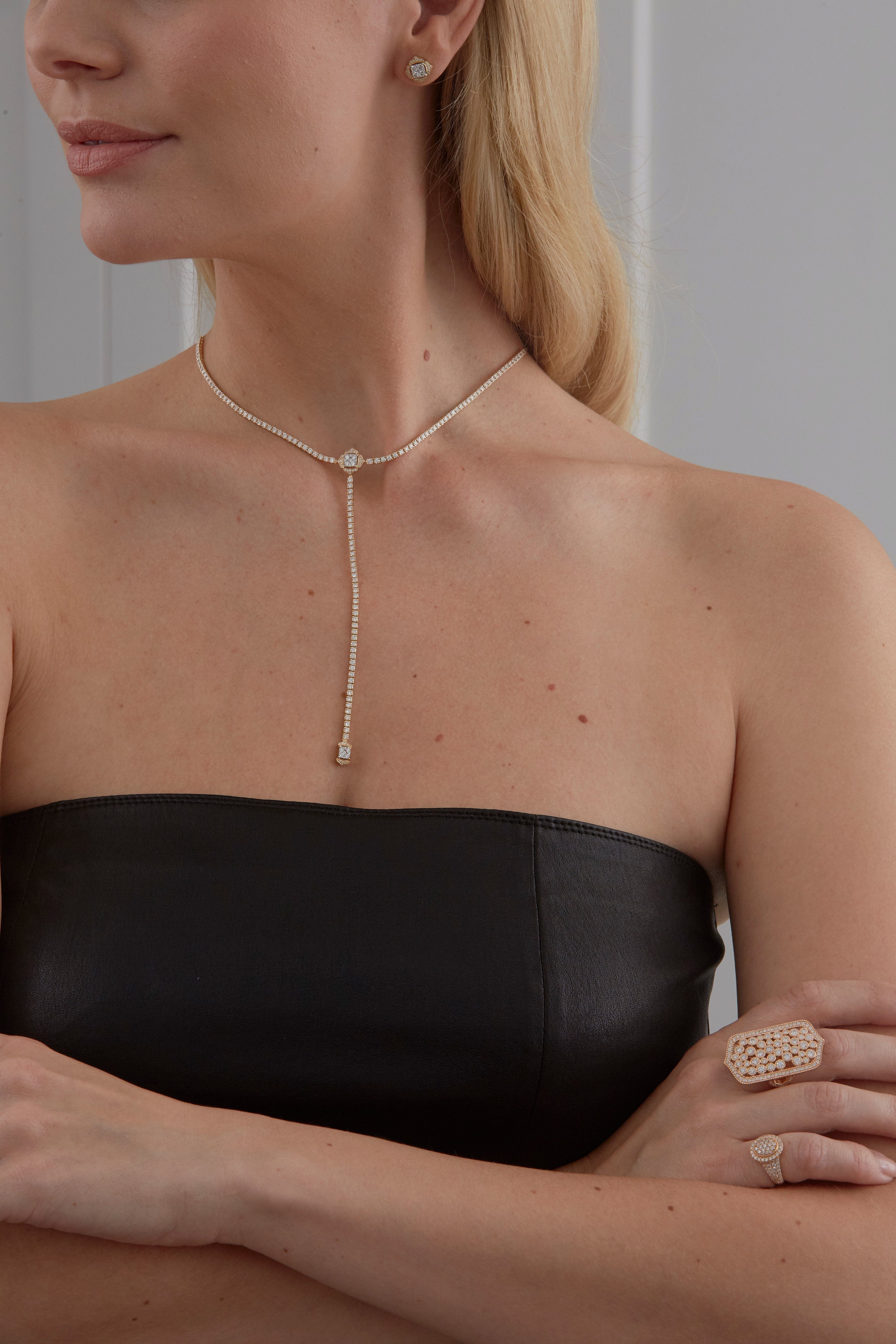 Leela Lariat Diamond Bolo Necklace