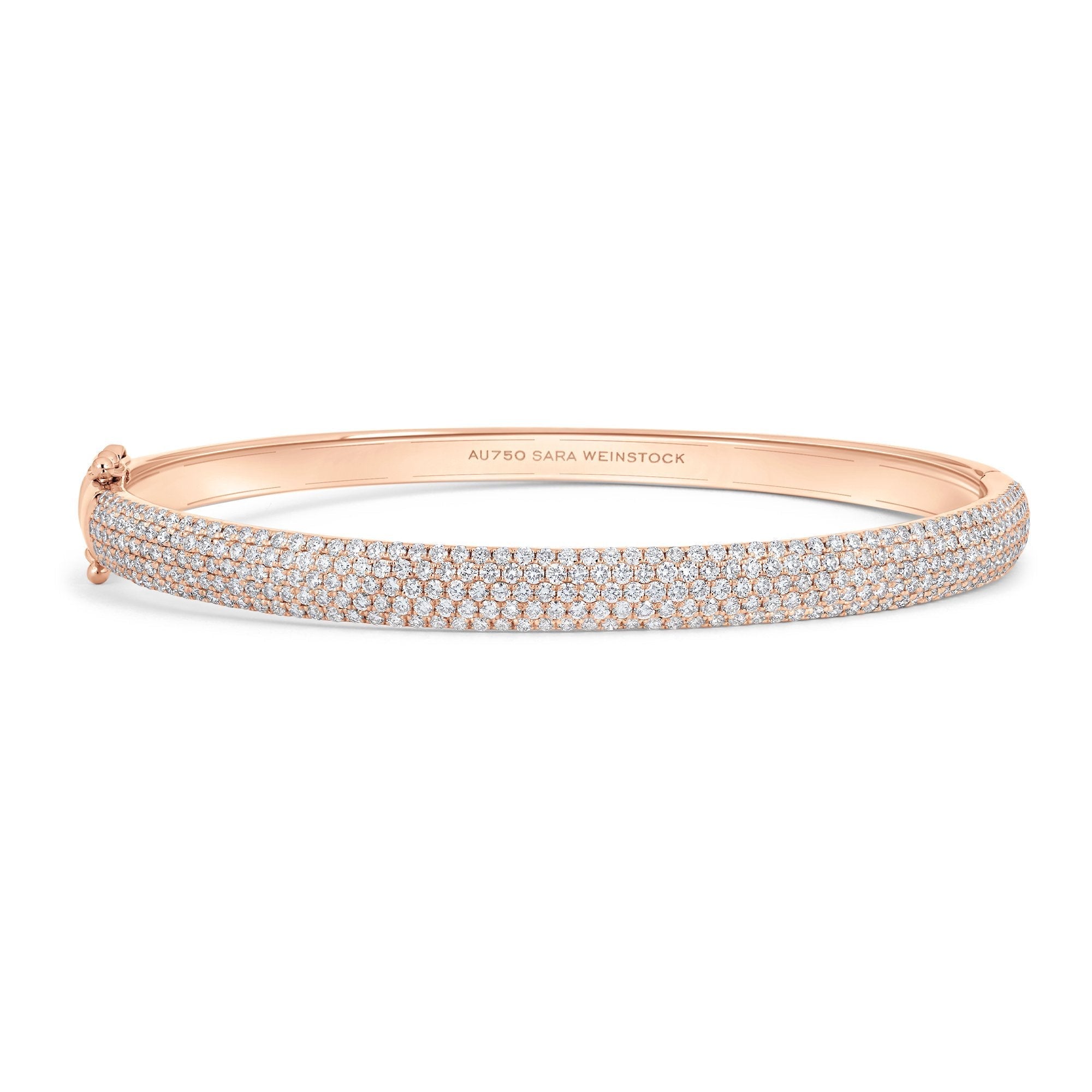 Veena Oval Five Row Diamond Cuff Bangle