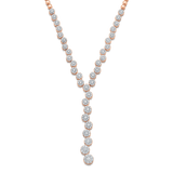 Muna Diamond Cluster Lariat Drop Necklace