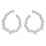Muna Round Diamond Cluster Hoops