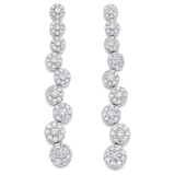 Muna Round Diamond Drop Earrings