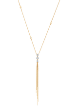 Nappa Diamond Tassel Necklace