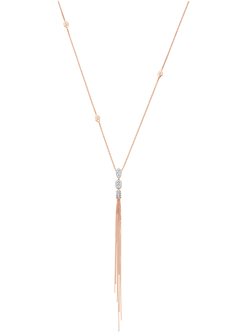 Nappa Gold Tassel Necklace