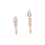 Purity Pear Marquise Diamond Ear Jacket Earrings