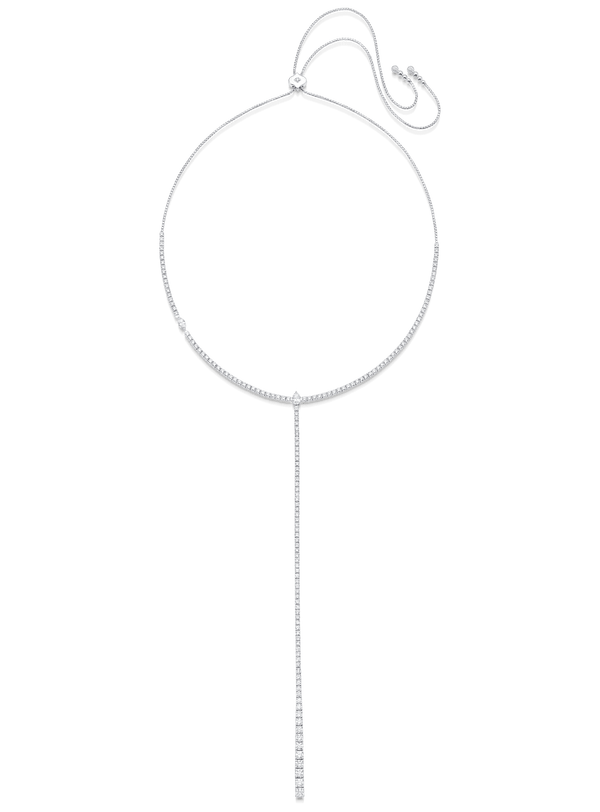 Purity Marquise And Pear Diamond Bolo Necklace