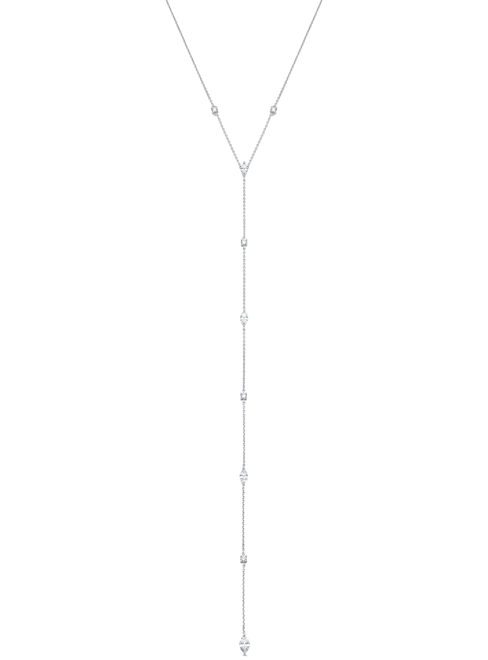 Purity Diamond Lariat Gold Chain Drop Necklace