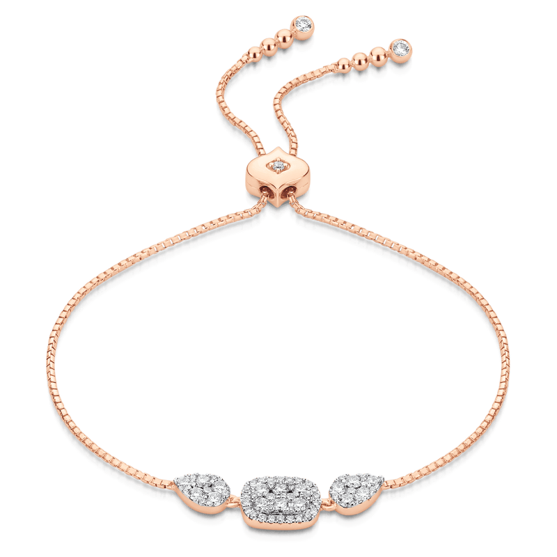 Reverie Cushion & Pear Diamond Bolo Bracelet