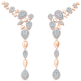 Reverie Couture Ear Crawler Diamond Drop Earrings