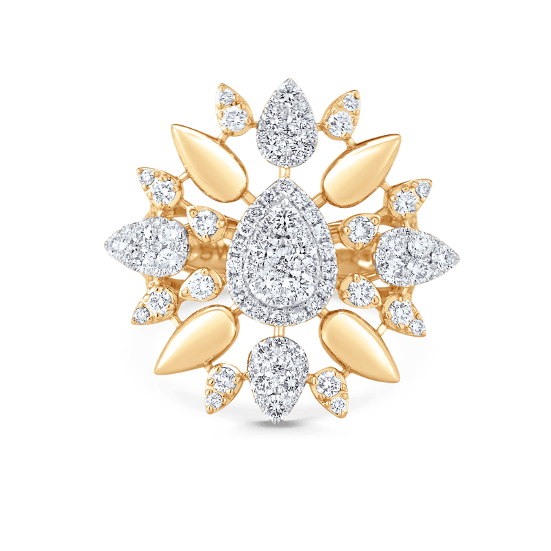 Reverie Couture Pear Cluster Statement Ring