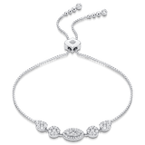 Reverie Marquise Round & Pear Diamond Bolo Bracelet