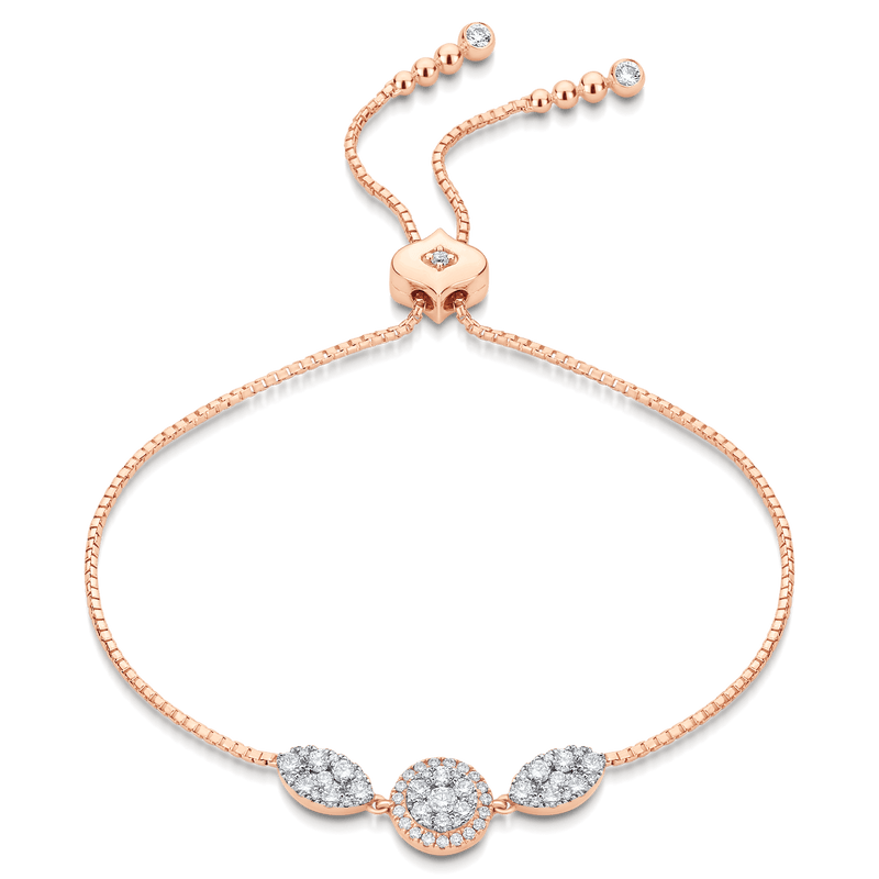 Reverie Round & Marquise Bolo Bracelet