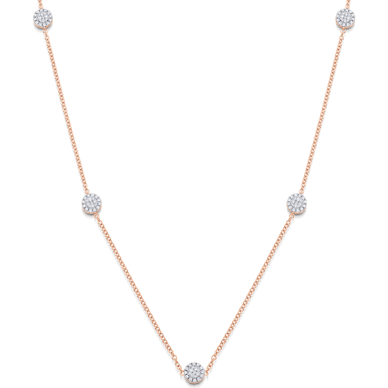 Reverie Round Diamond Cluster Necklace